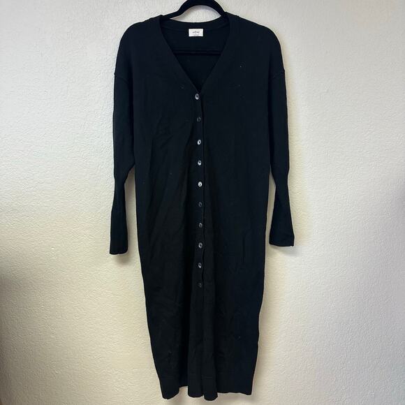 Aritzia Wilfred Utopia Merino Wool Sweater Midi Dress Black Size Small - Picture 11 of 12